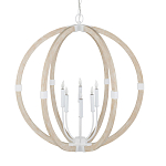 Подвесной светильник из дерева в форме сферы Eco Light варинант исполнения - 3 | Loft Concept в Ульяновске