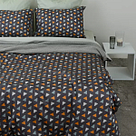 Постельное белье из сатина с принтом треугольники 150х200 см Triangular Dreams варинант исполнения - 8 | Loft Concept в Ульяновске