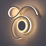 Бра белого цвета с изогнутыми световыми линиями и круглым основанием Luke Lampco Tracer Lamp варинант исполнения - 4 | Loft Concept в Ульяновске