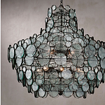 Люстра с каскадом из круглых прозрачных декоративных элементов Harmony of Light варинант исполнения - 2 | Loft Concept в Ульяновске