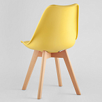 Стул с основой из пластика и мягким сиденьем Arvika Yellow варинант исполнения - 5 | Loft Concept в Ульяновске
