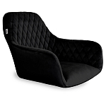 Стул с мягкой черной обивкой из велюра и подъемно-поворотным механизмом на колесиках Harper Black варинант исполнения - 2 | Loft Concept в Ульяновске