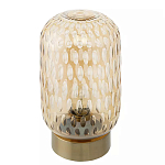 Настольный светильник с плафоном из затемненного стекла с рельефным узором Glass lampshade with Relief Pattern варинант исполнения - 1 | Loft Concept в Ульяновске