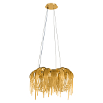 Люстра подвесная круглая с изогнутыми металлическими дугами и ниспадающими цепочками 65 см Atlantis Chain варинант исполнения - 2 | Loft Concept в Ульяновске