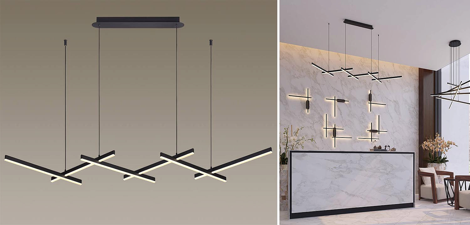 Люстра Rolf Black Lines Linear Chandelier Люстра Rolf Black Lines Linear Chandelier - Loft-Concept в Ульяновске