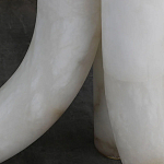 Торшер геометрический с тремя мраморными плафонами Marble Tripod варинант исполнения - 11 | Loft Concept в Ульяновске