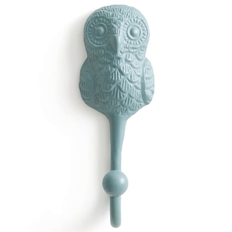 Настенный крючок в виде совы Owl Wall Hook Blue Голубой Настенный крючок в виде совы Owl Wall Hook Blue Голубой в Ульяновске | Loft Concept