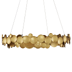 Люстра круглая из многослойных золотых дисков Metal Disc Chandelier варинант исполнения - 2 | Loft Concept в Ульяновске