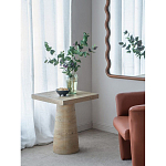 Столик приставной с квадратной столешницей Textured Cream Table варинант исполнения - 8 | Loft Concept в Ульяновске