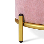 Банкетка овальная пыльно-розовый велюр на 4-х металлических ножках золотого цвета SANJAY варинант исполнения - 4 | Loft Concept в Ульяновске