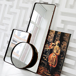 Зеркало овальное в металлической раме с кожаной отделкой Loft in Reflection варинант исполнения - 4 | Loft Concept в Ульяновске