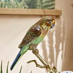 Подсвечник с двумя попугаями из фарфора на бронзовой ветке Eden Garden варинант исполнения - 2 | Loft Concept в Ульяновске