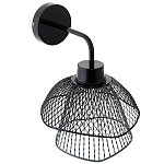 Бра с сетчатым металлическим абажуром Black Mesh Lampshade варинант исполнения - 3 | Loft Concept в Ульяновске