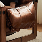 Кресло-диван кожаное на деревянном каркасе Medieval Furniture варинант исполнения - 4 | Loft Concept в Ульяновске