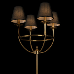 Торшер с металлическим основанием бронзового цвета с черными конусовидными абажурами Dignity варинант исполнения - 4 | Loft Concept в Ульяновске