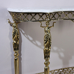 Консоль бронзовая с мраморной столешницей Bronze Console варинант исполнения - 2 | Loft Concept в Ульяновске