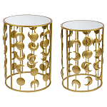 Набор из двух столов из металла Brass Symphony Moon варинант исполнения - 1 | Loft Concept в Ульяновске