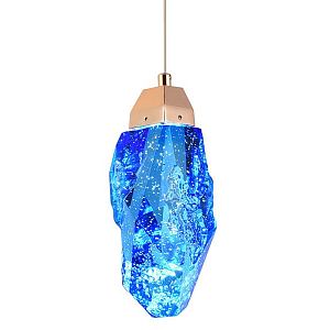 Подвесной светильник Soar Hanging Lamp Brass Blue Синий