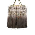Люстра плетеная с кисточками на золотистом каркасе Boho Tassel Chandelier варинант исполнения - 1 | Loft Concept в Ульяновске