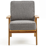 Кресло с каркасом из массива дуба Deniaud Oak Grey Armchair варинант исполнения - 2 | Loft Concept в Ульяновске