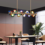 Люстра золотая с цветными плафонами и декором Colorful Ball Candy Crystal варинант исполнения - 1 | Loft Concept в Ульяновске