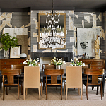 Обои ручная роспись в стиле Арт-деко Symphony Original colourway on Arkose silk dupion варинант исполнения - 1 | Loft Concept в Ульяновске