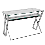 Стол письменный с прозрачной столешницей Corporate Identity варинант исполнения - 1 | Loft Concept в Ульяновске