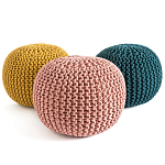 Круглый вязаный пуф Pink Knitted Ball Pouf варинант исполнения - 2 | Loft Concept в Ульяновске
