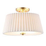 Потолочный светильник с белым плиссированным абажуром Ganglion варинант исполнения - 1 | Loft Concept в Ульяновске