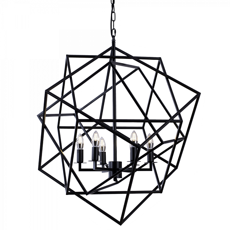 Люстра Cubist Small Chandelier Black Черный в Ульяновске | Loft Concept 