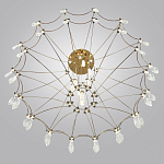 Люстра подвесная из металла с прозрачными подвесками из хрусталя Quasar 93 варинант исполнения - 5 | Loft Concept в Ульяновске