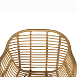 Стул барный с ротанговым плетением Half Bar Chair with Wicker с подлокотниками варинант исполнения - 6 | Loft Concept в Ульяновске