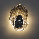 Бра с волнообразным стеклянным плафоном и вставкой из мрамора Liquid Stone варинант исполнения - 14 | Loft Concept в Ульяновске