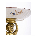 Чаша с цветочным орнаментом на ножке в виде бронзового ангела Eden Garden варинант исполнения - 3 | Loft Concept в Ульяновске