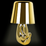 Настольная лампа фигурная золотого цвета с гладким абажуром Высота 16 см Sophia варинант исполнения - 7 | Loft Concept в Ульяновске