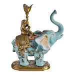 Подсвечник в виде слона из фарфора с бронзовыми элементами Elephant in the Garden of Eden варинант исполнения - 4 | Loft Concept в Ульяновске