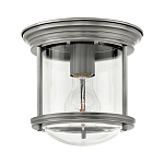 Потолочный светильник для ванных комнат с цилиндрическим стеклянным плафоном и одной лампой Hinkley варинант исполнения - 1 | Loft Concept в Ульяновске