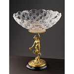 Чаша стеклянная прозрачная на бронзовой подставке с фигуркой девушки Eden Garden варинант исполнения - 5 | Loft Concept в Ульяновске