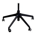 Стул с мягкой синей обивкой из велюра и подъемно-поворотным механизмом на черных колесиках Harper Blue варинант исполнения - 5 | Loft Concept в Ульяновске