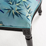 Стул из массива бука бирюзовый с изображением птиц и цветов Turquoise Chinoiserie Birds Garden Chair варинант исполнения - 5 | Loft Concept в Ульяновске