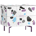 Тумба белая с рисунком Grande Graphstones варинант исполнения - 1 | Loft Concept в Ульяновске