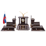 Настольный письменный набор из природного камня обсидиана с декором в виде орла Golden Eagle варинант исполнения - 1 | Loft Concept в Ульяновске