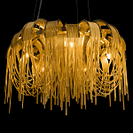 Люстра подвесная круглая с изогнутыми металлическими дугами и ниспадающими цепочками 65 см Atlantis Chain варинант исполнения - 8 | Loft Concept в Ульяновске