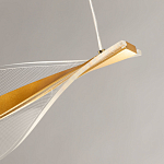 Люстра линейная с изогнутым плафоном Wave Line варинант исполнения - 9 | Loft Concept в Ульяновске