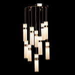 Люстра каскадная с прозрачными цилиндрическими плафонами Jenae Glass Tube Lighting варинант исполнения - 3 | Loft Concept в Ульяновске