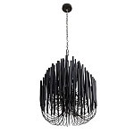 Люстра черная с несколькими ярусами деревянных палочек Bright Wooden Chandelier варинант исполнения - 3 | Loft Concept в Ульяновске