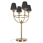 Настольная лампа на металлическом основании бронзового цвета с 4-мя черными конусовидными абажурами Dignity варинант исполнения - 3 | Loft Concept в Ульяновске