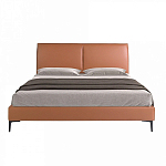 Кровать двуспальная коричневая из экокожи Modern Look варинант исполнения - 3 | Loft Concept в Ульяновске