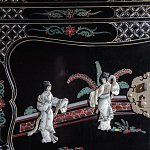 Шкаф черный в китайском стиле  Chinese Cabinet Black варинант исполнения - 3 | Loft Concept в Ульяновске