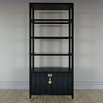 Стеллаж со стеклянными полками Elsa Dreams Black варинант исполнения - 5 | Loft Concept в Ульяновске